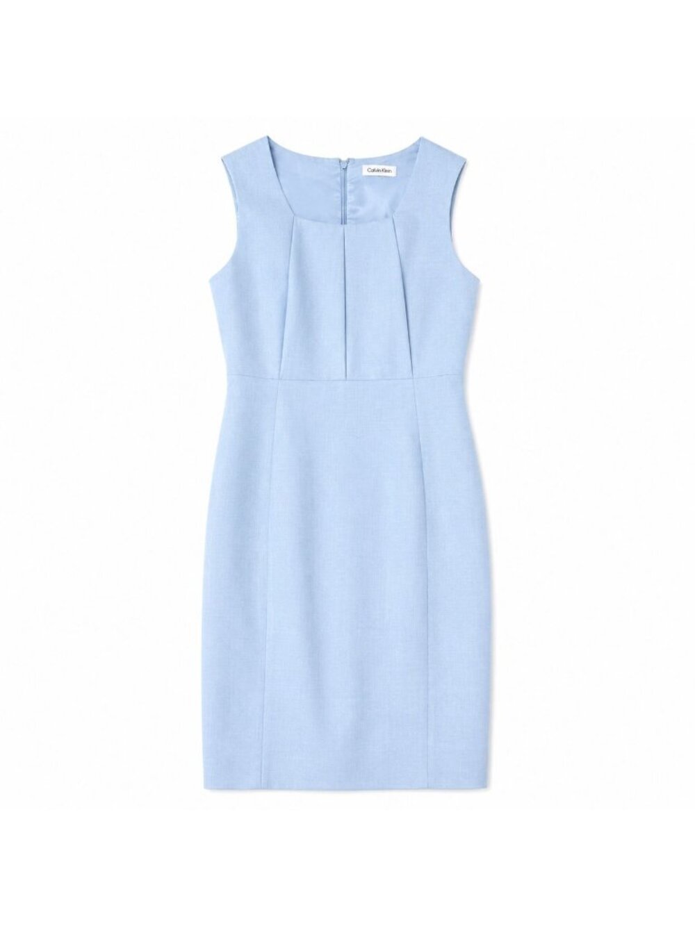 Marvin Richards Womens Light Blue Sheath Dress S- 6 Pleated Lined Career Office - Picture 1 of 9